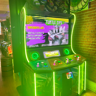 Arcade game cabinet 7 on the floor at 1UP Arcade Bar